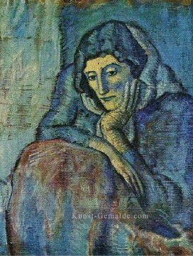 Femme en bleu 1901 Kubismus Ölgemälde